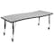 Flash Furniture Rectangle 26 W, 60 L, 25 H, Chrome, Laminate, Particleboard, Steel, Grey XU-A3060-CON-GY-T-P-CAS-GG - alternate 10